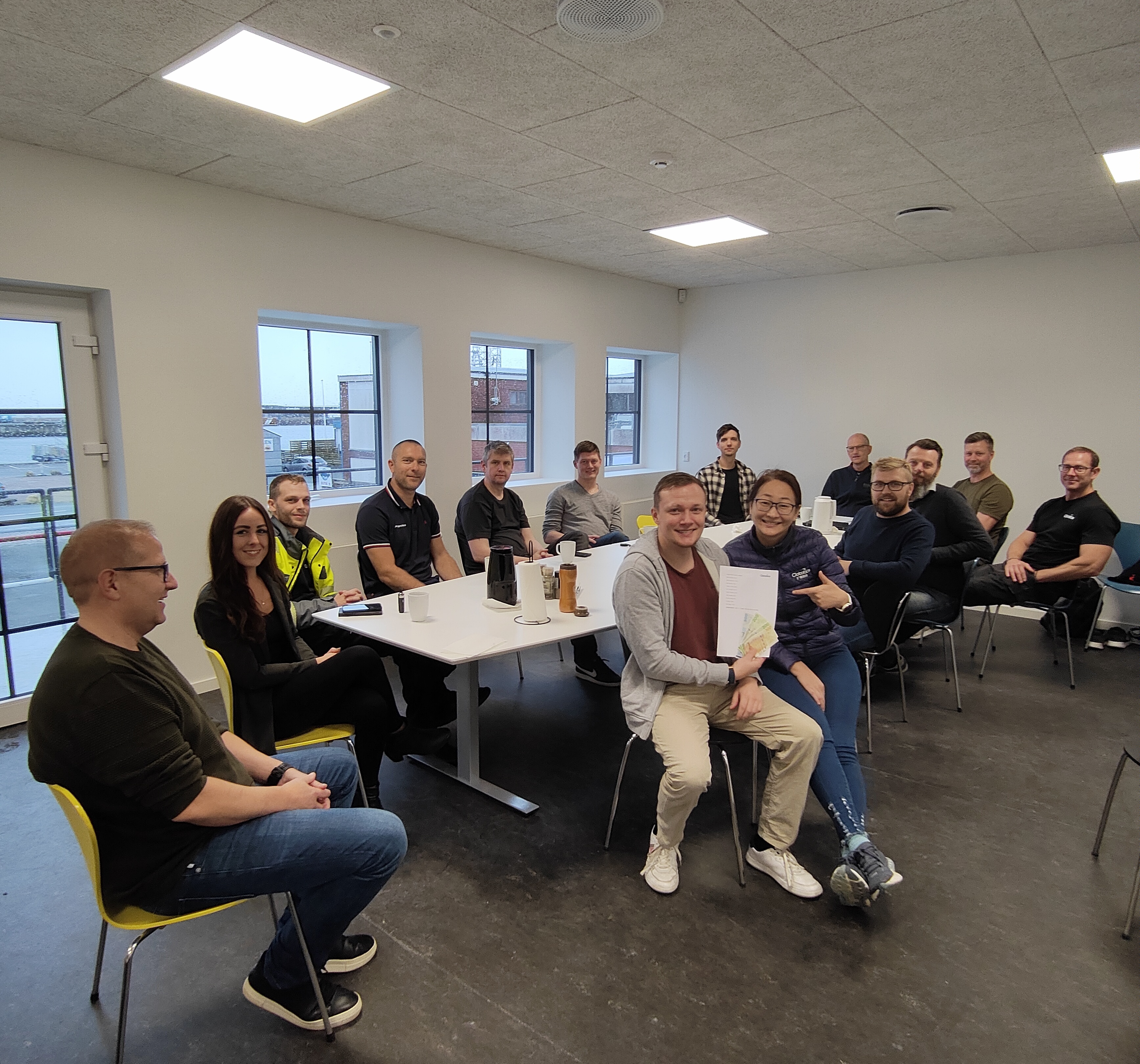 Clobotics team members meeting together